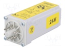 Timer; 0,25s÷12min; DPDT; 24VDC/8A,250VAC/8A; 24VAC; 24VDC; socket