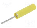 Socket; 4mm banana; 20A; 1kVAC; yellow; nickel plated; -25÷80°C