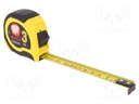 Measuring tape; L: 3m; Width: 16mm; Enclos.mat: ABS,rubber