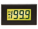 Panel; LCD 3,5 digit 19mm,with a backlit; VDC: 0÷200mV
