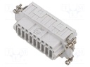 Connector: HDC; contact insert; female; JDS; PIN: 27; 27+PE; 10A