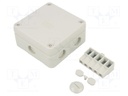 Enclosure: junction box; X: 110mm; Y: 110mm; Z: 51mm; polypropylene