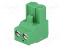 Pluggable terminal block; 5.08mm; ways: 2; straight; plug; female