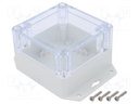 Enclosure: multipurpose; X: 90mm; Y: 90mm; Z: 60mm; ZP; polycarbonate