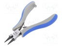 Pliers; miniature,half-rounded nose; 128mm