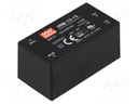 Power supply: switched-mode; modular; 15W; 15VDC; 52.4x27.2x24mm