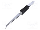 Tweezers; 160mm; Blades: curved; Blade tip shape: flat,bent