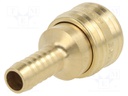 Quick connection coupling; NW7,2 quick connector; 0÷35bar