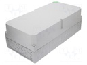 Enclosure: junction box; X: 300mm; Y: 600mm; Z: 209mm; polycarbonate