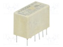 Relay: electromagnetic; DPDT; Ucoil: 12VDC; 0.5A/125VAC; 2A/30VDC