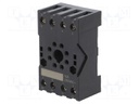 Socket; PIN: 8; 10A; 250VAC; Mounting: DIN,on panel; Series: HF10FH