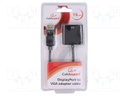 Adapter; DisplayPort 1.1a; 0.15m; Colour: black; Features: Full HD