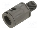 Straight terminal connector; Thread: metric,outside; -40÷115°C