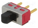 Switch: slide; Pos: 2; SPDT; 2A/250VAC; ON-ON; Mounting: THT; UL94V-0