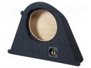 Car loudspeaker enclosure; MDF; black melange; textil; 12l; 250mm