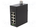 Switch Ethernet; managed; Number of ports: 8; 9÷57VDC; DIN; RJ45