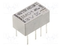 Relay: electromagnetic; DPDT; Ucoil: 3VDC; 0.5A/125VAC; 2A/30VDC