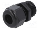 Cable gland; NPT1/2"; IP68; Mat: polyamide; black; UL94V-0