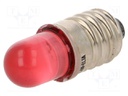 LED lamp; red; E10; 24VDC; 24VAC; AC lum: 700÷800mcd