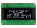 Display: OLED; alphanumeric; 20x4; Window dimensions: 77x25.2mm