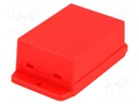 Enclosure: multipurpose; X: 50.4mm; Y: 70mm; Z: 29.5mm; ABS; red