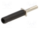 Adapter; 25A; black; nickel plated; banana 4mm socket