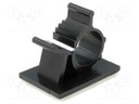 Self-adhesive cable holder; 7.9÷10.3mm; polyamide; black