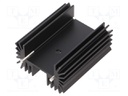 Heat Sink, Square, PCB, Black Anodized, 3.5 °C/W, TO-218, TO-220, TO-247, 42 mm, 50.8 mm, 25 mm