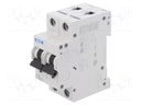 Circuit breaker; 230/400VAC; Inom: 0.5A; Poles: 2; DIN; Charact: K