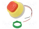 Switch: emergency stop; Stabl.pos: 2; 22mm; red; IP66; Pos: 2