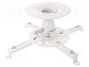 Projector mount; 25kg; white; Arm len: 135mm