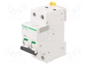 Circuit breaker; 230/400VAC; 100÷144VDC; Inom: 2A; Poles: 2; DIN