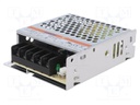 Power supply: switched-mode; voltage source; 50W; 24VDC; 2.2A