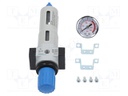 Compressed air regulator; G 1/4"; inside; 1700l/min; 20um