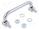 Handle; Mat: chromium plated steel; chromium plated; H: 34mm