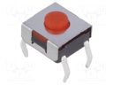 Microswitch TACT; SPST-NO; Pos: 2; 0.05A/12VDC; THT; none; 2.6N