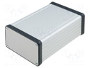 Enclosure: with panel; 1455; X: 78mm; Y: 120mm; Z: 43mm; aluminium