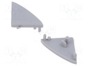 Cap for LED profiles; silver; 10pcs.