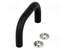 Handle; Mat: steel; black; H: 35mm; Mounting: M4 screw; Ø: 8mm