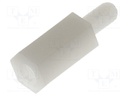 Screwed spacer sleeve; hexagonal; polyamide; M3; M3; 10mm