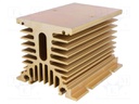 Heatsink: extruded; Y; golden; L: 100mm; W: 80mm; H: 70mm; aluminium