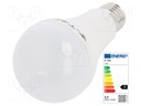 LED lamp; cool white; E27; 220/240VAC; 1521lm; 17W; 200°; CRImin: 80