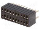 Socket; pin strips; female; PIN: 20; straight; 1.27mm; THT; 2x10