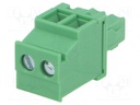Pluggable terminal block; 3.5mm; ways: 2; angled; plug; female