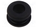 Grommet; black; UL94HB; TPR