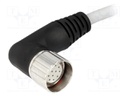 Connection lead; M23; PIN: 12; angled; 5m; plug; 125VAC; 7.5A; IP67