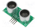 Sensor: distance; ultrasonic; 3.3÷5VDC; Dist.meas.range: 0.02÷4m