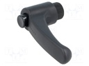 Lever; adjustable; Thread len: 16mm; Lever length: 63mm; -30÷130°C