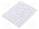 Self-adhesive foot; H: 5.8mm; transparent; polyurethane