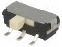 Switch: slide; Pos: 2; DPDT; 0.3A/6VDC; ON-ON; No.of term: 6